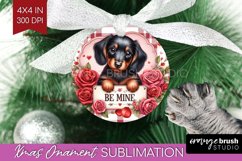 Valentine Dog Ornament PNG - Valentines Day PNG Sublimation Product Image 1