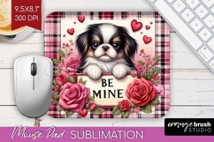 Valentine Dog Mouse Pad Sublimation - Valentines Day PNG Product Image 1