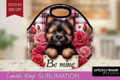 Valentine Dog Lunch Bag - Valentines Day Lunch Bug PNG Product Image 1