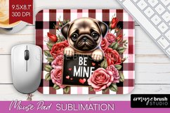 Valentine Dog Mouse Pad Sublimation - Valentines Day PNG Product Image 1