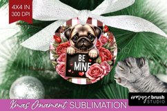 Valentine Dog Ornament PNG - Valentines Day PNG Sublimation Product Image 1