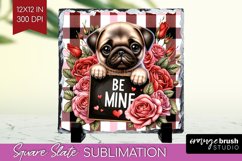 Valentine Dog Slate PNG - Valentines Day Square Slate Product Image 1