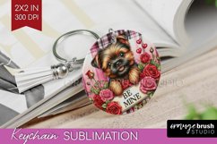 Valentine Dog Keychain PNG - Valentines Day Keychain Product Image 1