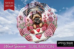 Valentine Dog Wind Spinner Sublimation PNG - Valentines Day Product Image 1