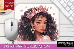 Valentine Girl Mouse Pad Sublimation - Valentines Day PNG Product Image 1
