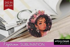 Valentine Girl Keychain PNG - Valentines Day Keychain Product Image 1