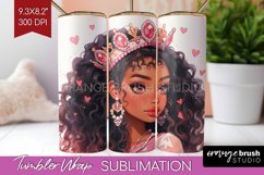 Valentine Girl Tumbler Wrap - Valentines Day Tumbler PNG Product Image 1