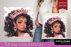 Valentine Girl Tote Bag - Valentines Day Tote Bag PNG Product Image 1