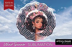 Valentine Girl Wind Spinner Sublimation PNG - Valentines Day Product Image 1