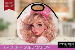 Valentine Girl Lunch Bag - Valentines Day Lunch Bug PNG Product Image 1