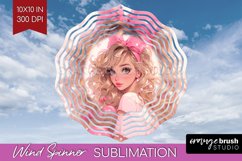 Valentine Girl Wind Spinner Sublimation PNG - Valentines Day Product Image 1