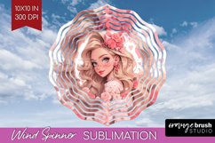 Valentine Girl Wind Spinner Sublimation PNG - Valentines Day Product Image 1
