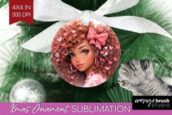 Valentine Girl Ornament PNG - Valentines Day PNG Sublimation Product Image 1