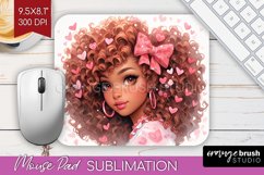 Valentine Girl Mouse Pad Sublimation - Valentines Day PNG Product Image 1