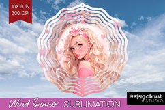 Valentine Girl Wind Spinner Sublimation PNG - Valentines Day Product Image 1