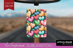 Hearts Air Freshener PNG - Valentines Day PNG Sublimation Product Image 1