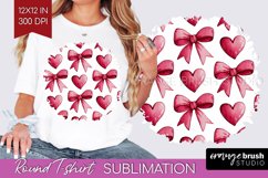 Hearts Round Tshirt Background - Valentines Day PNG Product Image 1