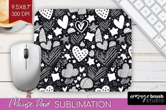 Hearts Mouse Pad Sublimation - Valentines Day Mousepad PNG Product Image 1