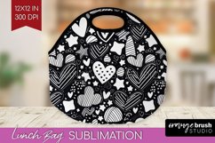 Hearts Lunch Bag - Valentines Day Lunch Bug PNG Sublimation Product Image 1