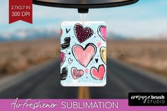 Hearts Air Freshener PNG - Valentines Day PNG Sublimation Product Image 1
