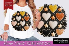 Hearts Round Tshirt Background - Valentines Day PNG Product Image 1