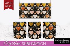 Hearts Mug Wrap - Valentines Day Mug PNG Sublimation Product Image 1