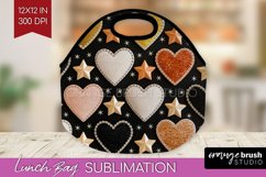 Hearts Lunch Bag - Valentines Day Lunch Bug PNG Sublimation Product Image 1