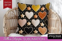 Hearts Pillow Sublimation - Valentines Day Pillow Cover PNG Product Image 1