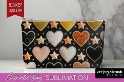 Hearts Cosmetic Bag - Valentines Day Makeup Bag PNG Product Image 1