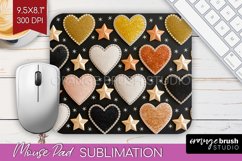 Hearts Mouse Pad Sublimation - Valentines Day Mousepad PNG Product Image 1