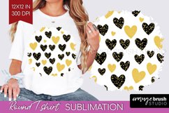 Hearts Round Tshirt Background - Valentines Day PNG Product Image 1