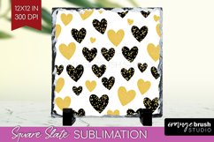 Hearts Slate PNG - Valentines Day Square Slate Sublimation Product Image 1