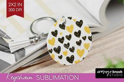 Hearts Keychain PNG - Valentines Day Keychain Sublimation Product Image 1