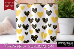 Hearts Tumbler Wrap - Valentines Day Tumbler PNG Sublimation Product Image 1