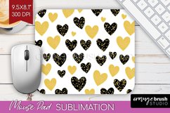 Hearts Mouse Pad Sublimation - Valentines Day Mousepad PNG Product Image 1