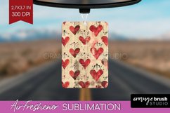 Hearts Air Freshener PNG - Valentines Day PNG Sublimation Product Image 1