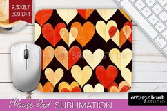 Hearts Mouse Pad Sublimation - Valentines Day Mousepad PNG Product Image 1