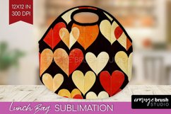 Hearts Lunch Bag - Valentines Day Lunch Bug PNG Sublimation Product Image 1