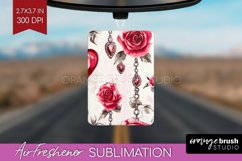 Hearts Air Freshener PNG - Valentines Day PNG Sublimation Product Image 1
