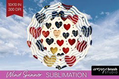 Hearts Wind Spinner Sublimation PNG - Valentines Day Round Product Image 1