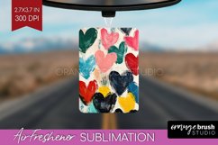 Hearts Air Freshener PNG - Valentines Day PNG Sublimation Product Image 1