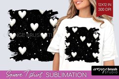 Hearts Square Tshirt Background - Valentines Day PNG Product Image 1