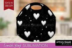 Hearts Lunch Bag - Valentines Day Lunch Bug PNG Sublimation Product Image 1