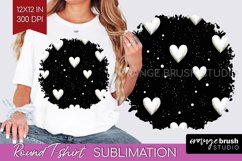 Hearts Round Tshirt Background - Valentines Day PNG Product Image 1