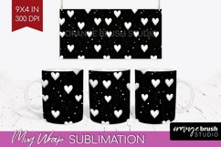 Hearts Mug Wrap - Valentines Day Mug PNG Sublimation Product Image 1