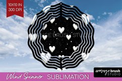 Hearts Wind Spinner Sublimation PNG - Valentines Day Round Product Image 1