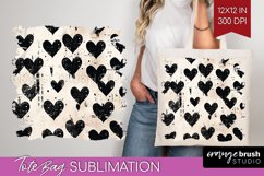Hearts Tote Bag - Valentines Day Tote Bag PNG Sublimation Product Image 1