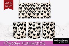 Hearts Mug Wrap - Valentines Day Mug PNG Sublimation Product Image 1