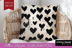 Hearts Pillow Sublimation - Valentines Day Pillow Cover PNG Product Image 1
