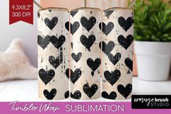 Hearts Tumbler Wrap - Valentines Day Tumbler PNG Sublimation Product Image 1